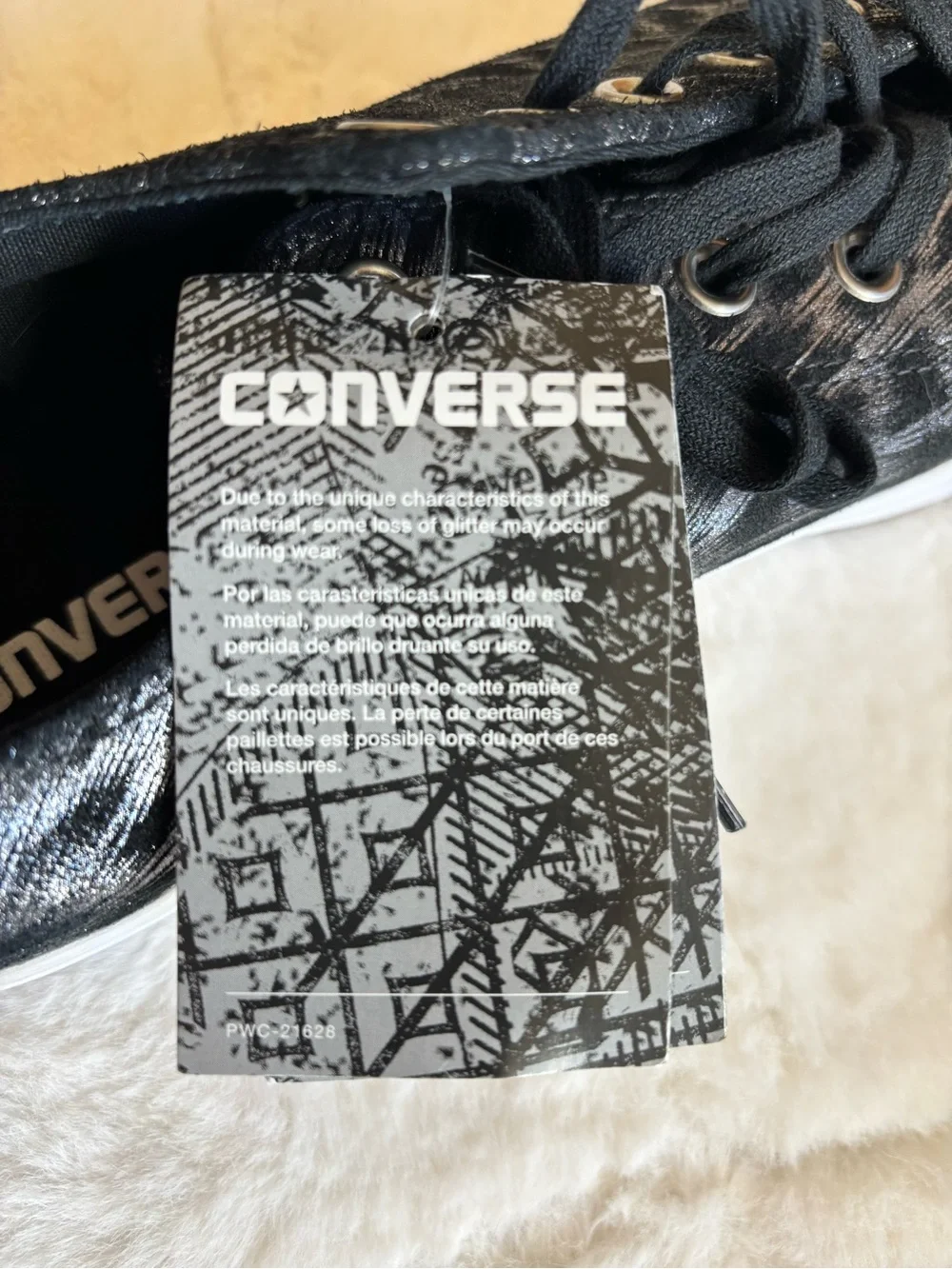 Converse Black and White Brushstroke Low-Top Sneakers